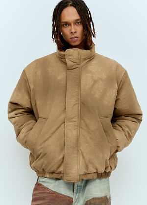 Our Legacy Dyed Puffer Jacket Brown our0157020