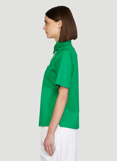 Bottega Veneta Compact Short Sleeve Shirt Green bov0248069