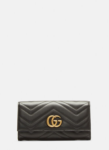 Gucci Marmont Monogram Matelassé Wallet BLACK guc0227010