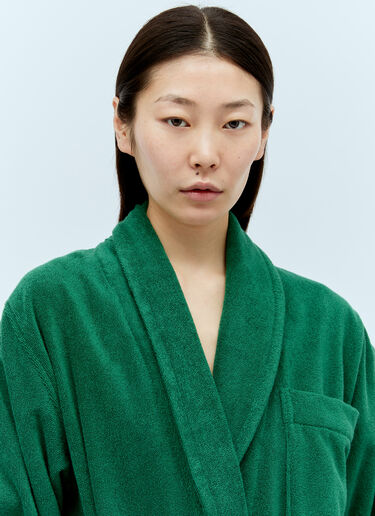 Tekla Terrycloth Classic Bathrobe Green tek0355013