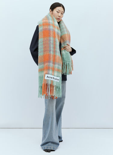 Acne Studios Large Check Scarf Orange acn0254044