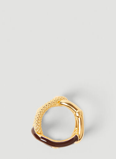 Bottega Veneta Contrast Link Ring Gold bov0251129