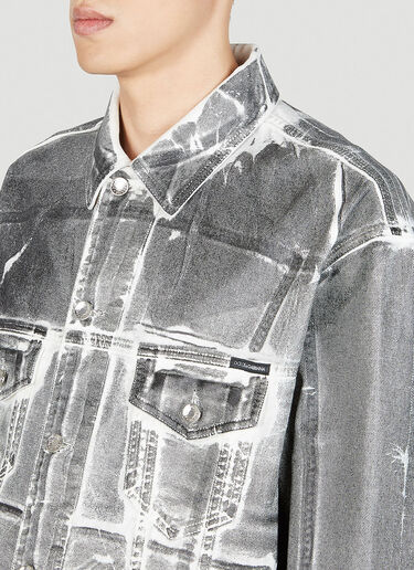 コーティングデニムジャケット Dolce & Gabbana コーティングデニムジャケット グレー dol0151010
