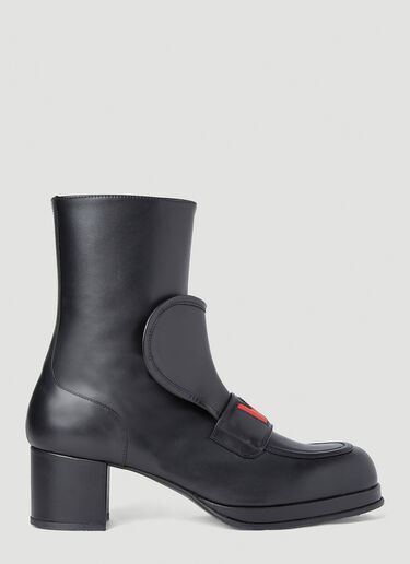 Walter Van Beirendonck Love Heeled Boots Black wlt0152019