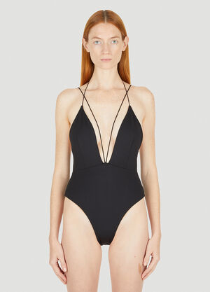 Ziah Jagger Plunge Swimsuit Grey zia0253001