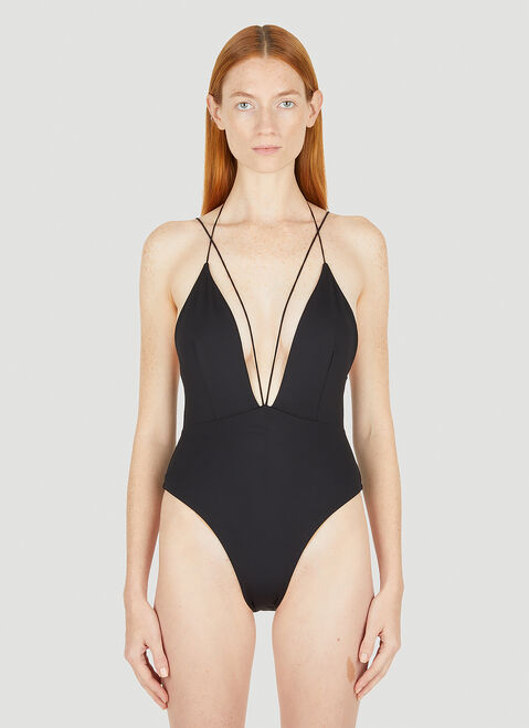 Ziah Jagger Plunge Swimsuit Black zia0251003