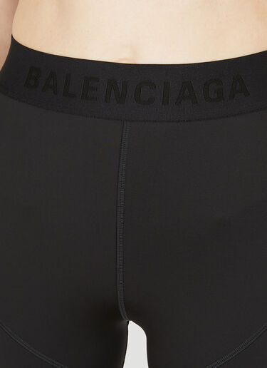Balenciaga Logo Print Cycling Shorts Black bal0249041