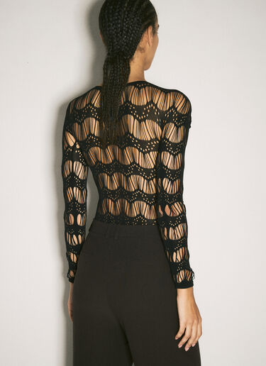 Saint Laurent 镂花连体衣  黑色 sla0257030