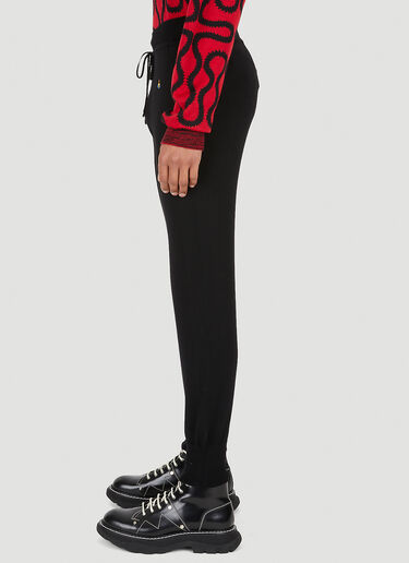 Vivienne Westwood 로고 패치 니트 트랙 팬츠 블랙 vvw0147012