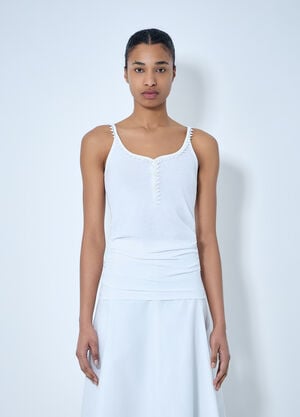 Jacquemus Ribbed Detail Camisole White jac0264021