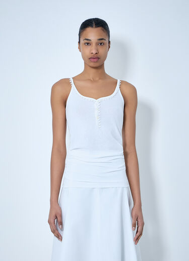 Ribbed Detail Camisole Jacquemus Ribbed Detail Camisole White jac0264021