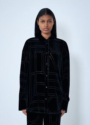 TOTEME Devoré Shirt Black tot0263019
