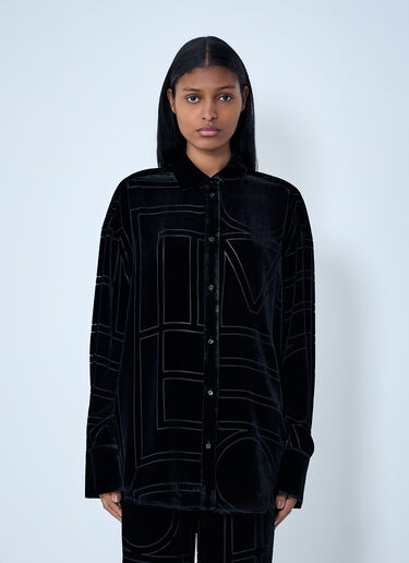 TOTEME Devoré Shirt Black tot0263019
