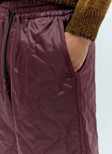 Dries Van Noten Quilted Track Pants Burgundy dvn0156015