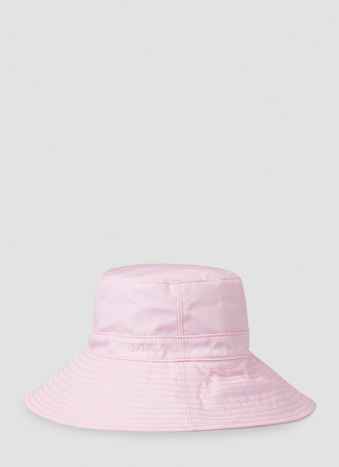 GANNI Recycled Tech Bucket Hat Pink gan0248011
