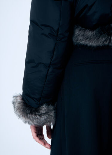 Alexander Wang Puffer Jacket With Shearling Trims Black awg0258002