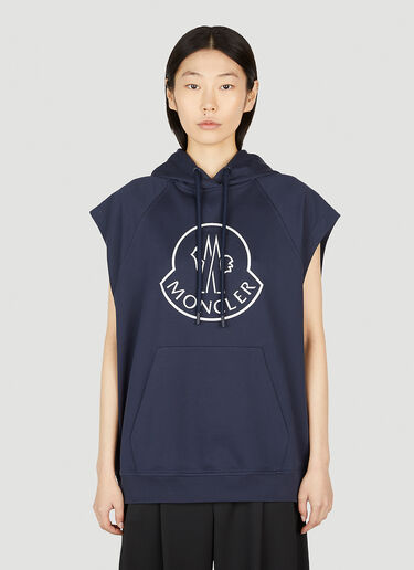 Moncler Sleeveless Hooded Sweatshirt Navy mon0252065