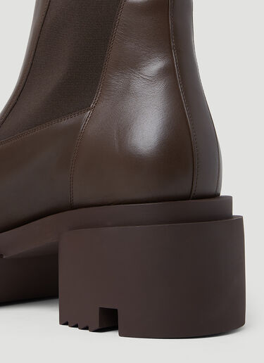 Rick Owens Chunky Sole Leather Ankle Boots Brown ric0153024