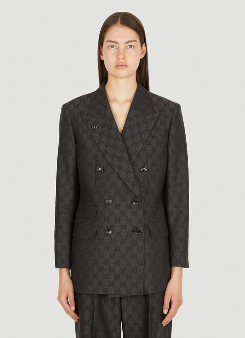 Gucci GG Jacquard Blazer Burgundy guc0251293