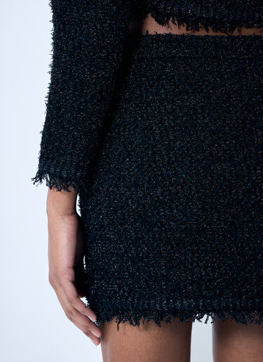 Gucci Lamé Woven Mini Skirt Black guc0259009