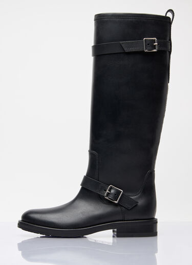 Saint Laurent River Leather Boots Black sla0257032