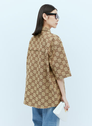 Maxi GG Canvas Shirt Gucci Maxi GG Canvas Shirt Camel guc0253079