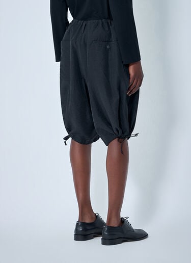 Yohji Yamamoto Drawstring Hem Shorts Black yoy0164010