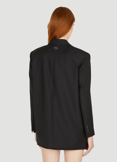 Prada Logo Patch Suit Blazer Black pra0251003