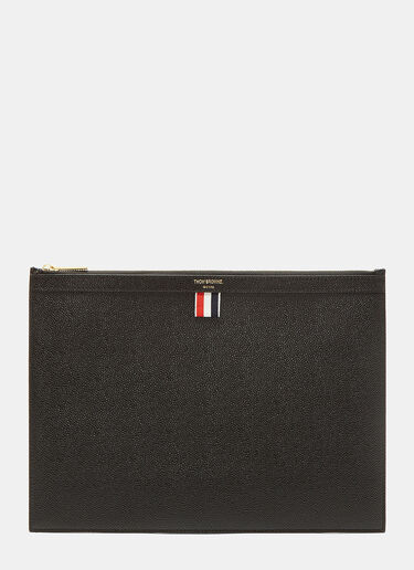 Thom Browne 로고 탭 파우치 블랙 thb0129008