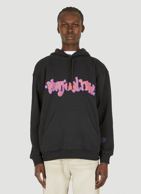 Boiler Room x P.A.M. Text Kurlz Hooded Sweatshirt Red bor0350005