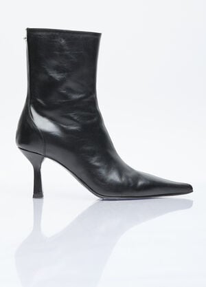 Our Legacy Slim Leather Boots Black our0256009