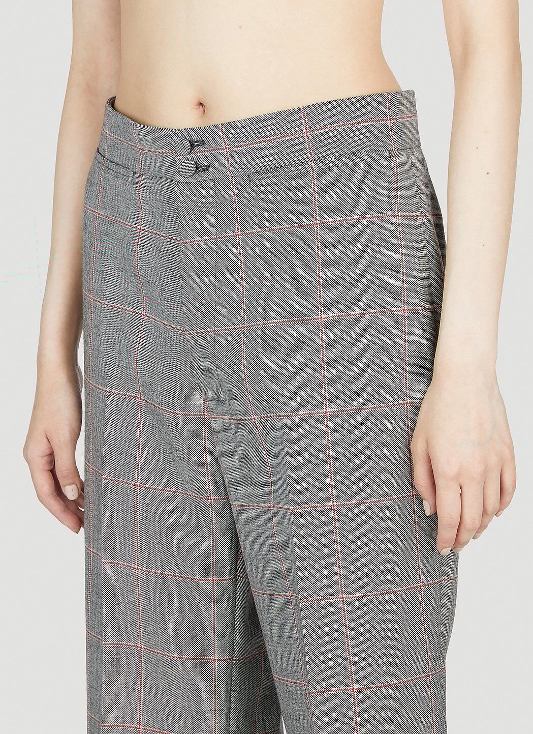 Gucci Women s Check Suit Pants in Grey LN CC