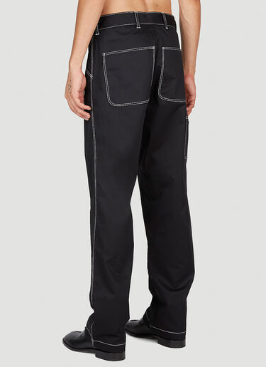 Prada Contrast Stitch Pants Black pra0153042