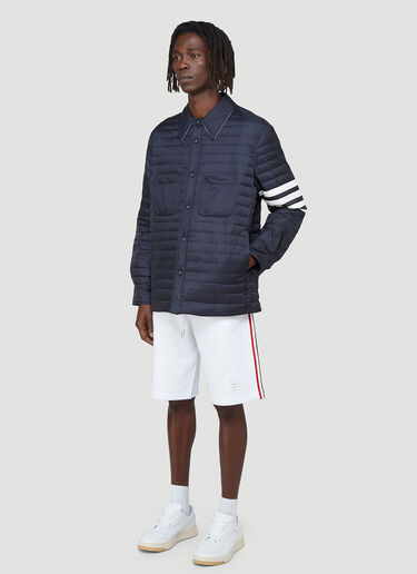 Thom Browne Signature-Stripe Jersey Shorts White thb0141006