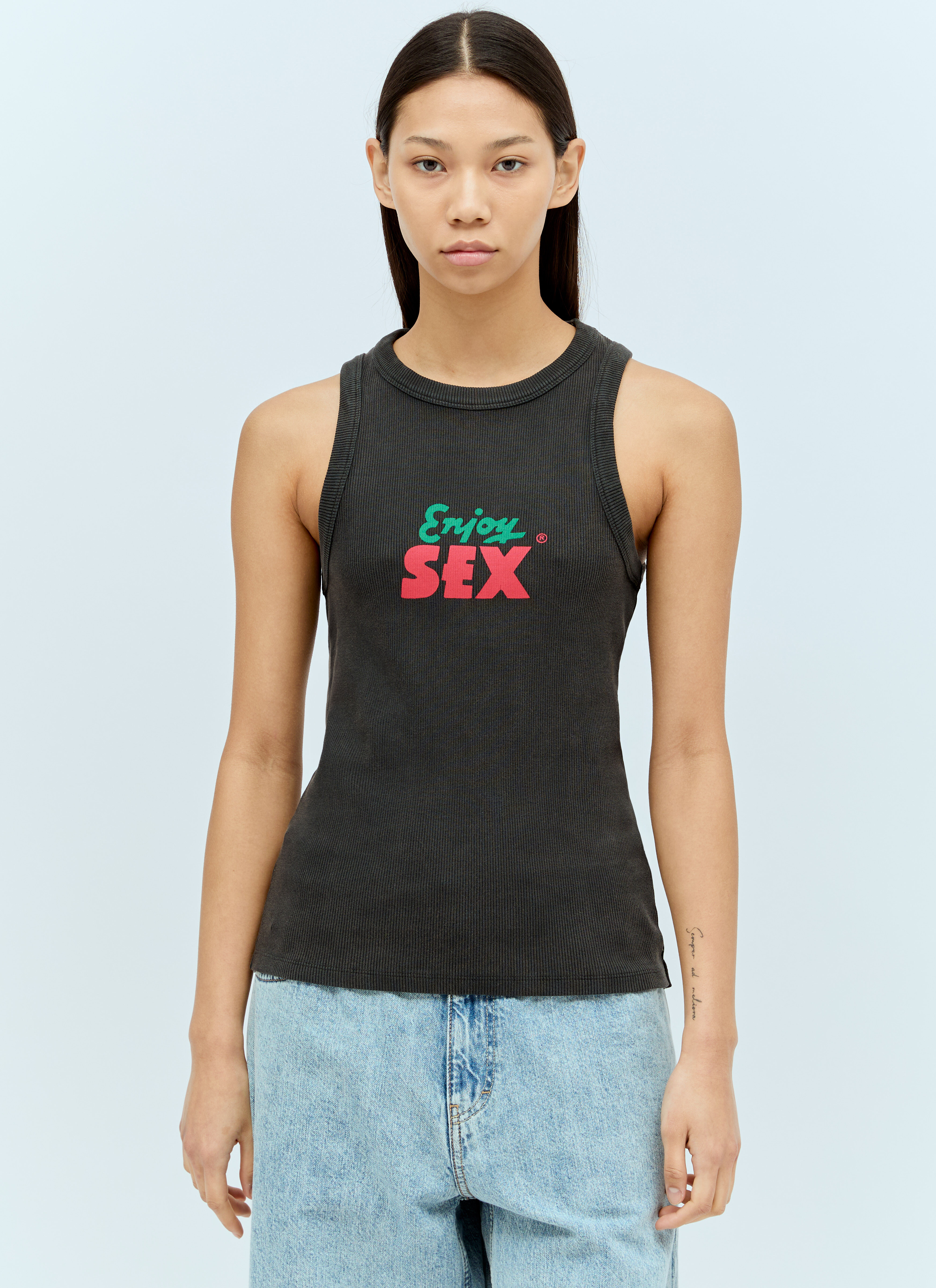 Carne Bollente Women's' Enjoy! Tank Top in Black | LN-CC®