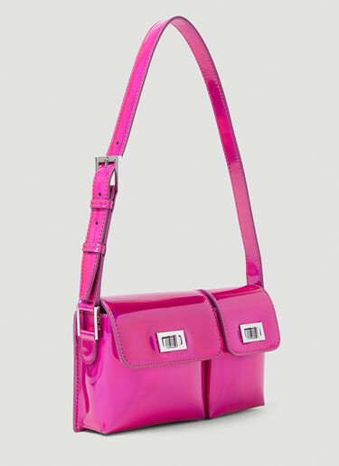 BY FAR Baby Billy Iridescent Shoulder Bag Pink byf0253009