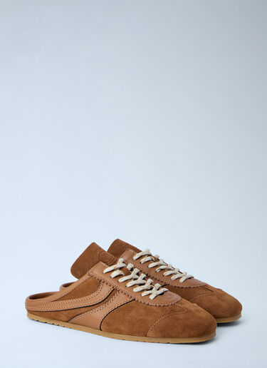 Dries Van Noten Leather Suede Slip-On Sneakers Brown dvn0263031