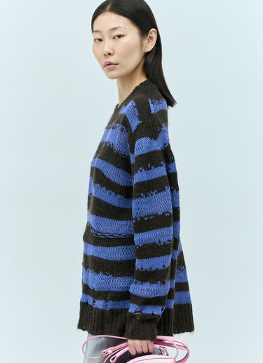 Acne Studios 仿旧条纹毛衣 紫色 acn0255004