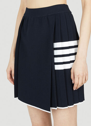 Thom Browne Four Bar Pleated Skirt Blue thb0251015