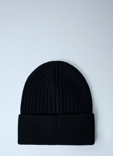 Logo Motif Beanie Hat Moncler Grenoble Logo Motif Beanie Hat Black mog0162016