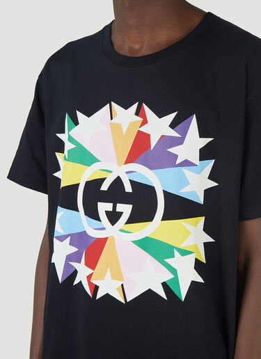 Gucci Interlocking G Star Burst T-Shirt Black guc0145060