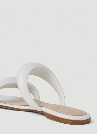 Gianvito Rossi Padded Strap Flat Sandals White gia0251012