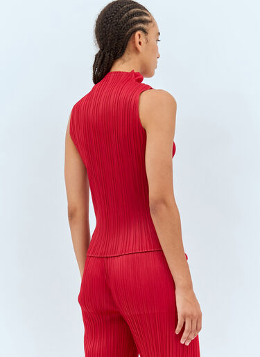 Pleats Please Issey Miyake 高领褶裥上衣 红色 plp0257024