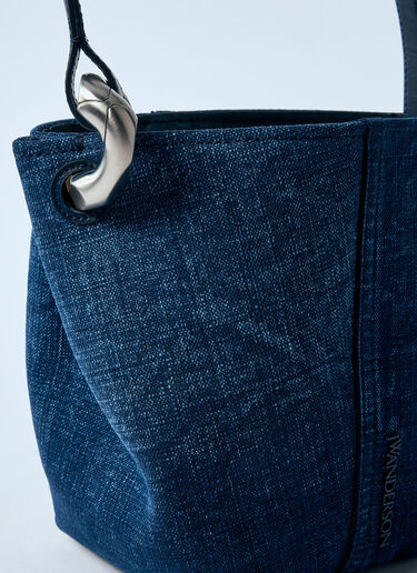 JW Anderson Small JWA Denim Corner Bucket Bag Blue jwa0259008