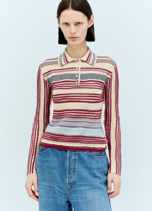 TOTEME Striped Knit Sweater White tot0257028