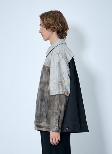 Rick Owens DRKSHDW Denim Patchwork Jacket Beige drk0164001