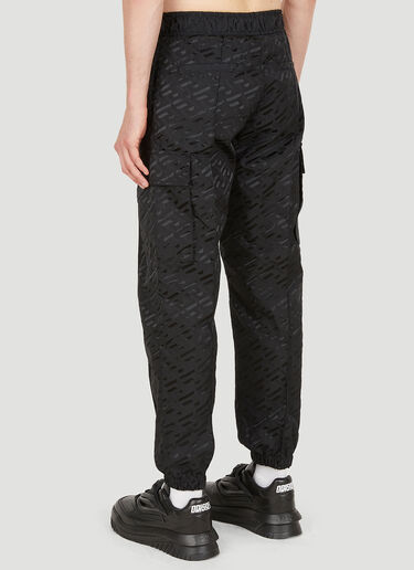 Versace メデューサ ロゴ ジャカード トラック パンツ ブラック ver0149017