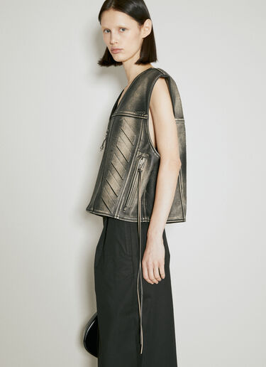 Eytys Harper Emboss Vintage Leather Vest Grey eyt0354006