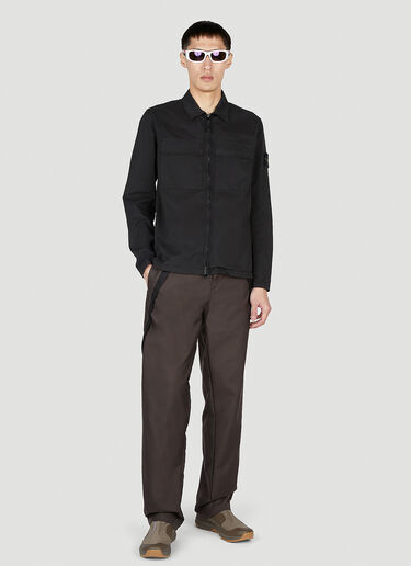 Compass Patch Overshirt Stone Island Compass Patch Overshirt Black sto0152029