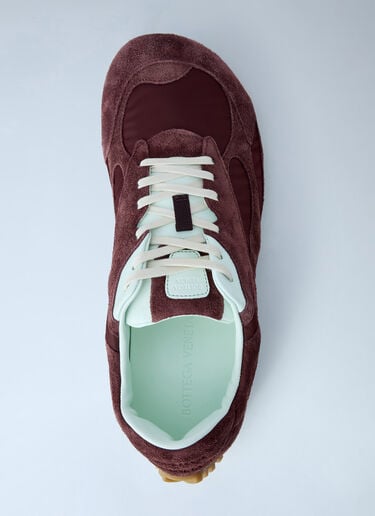 LN-CC® - Bottega Veneta: Orbit Flash Sneakers - Burgundy Bottega Veneta Orbit Flash Sneakers Burgundy bov0165024